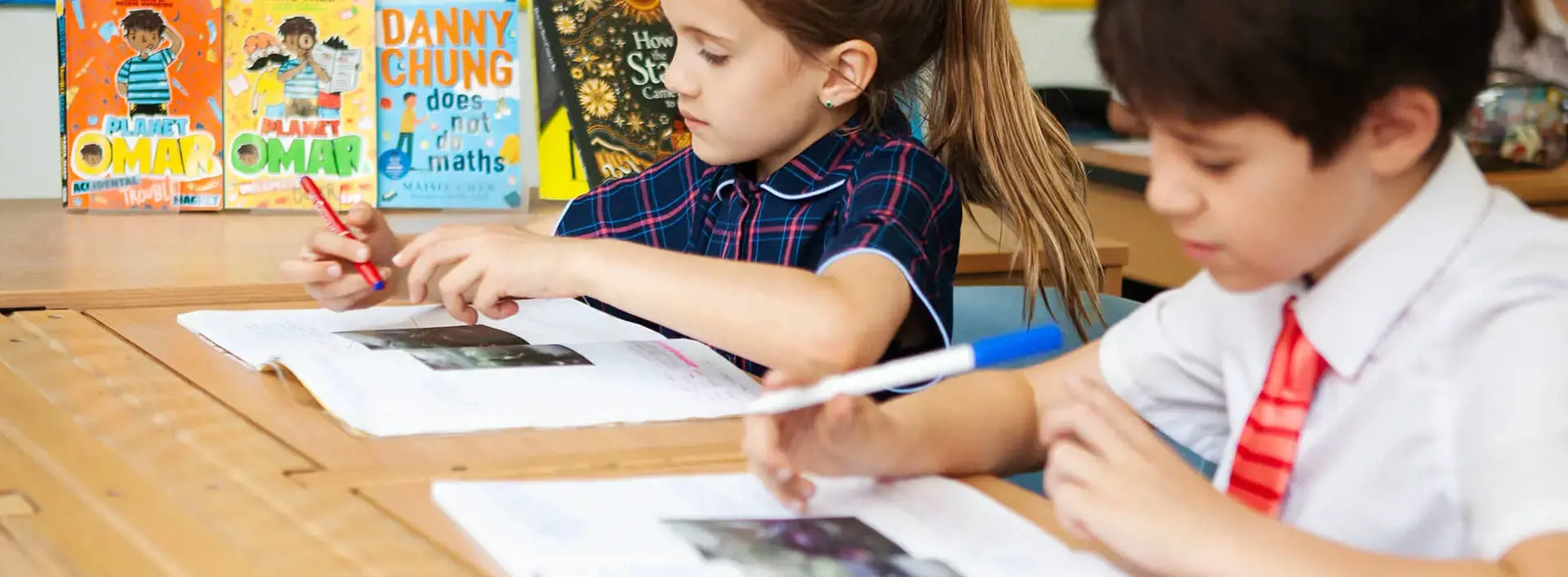 Pupils working in class