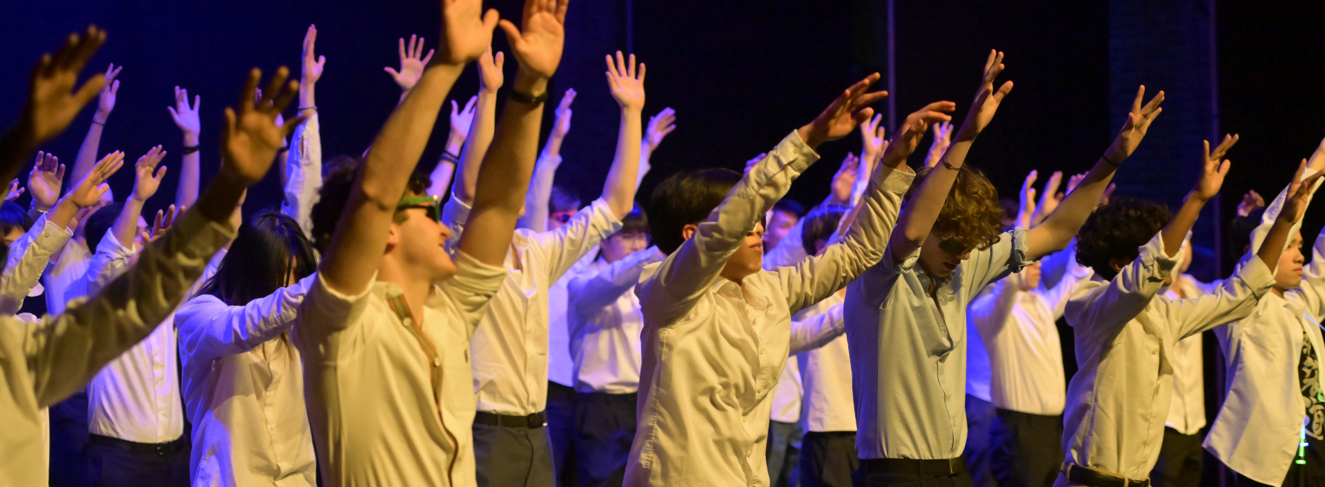 Kent College Canterbury students performing on stage