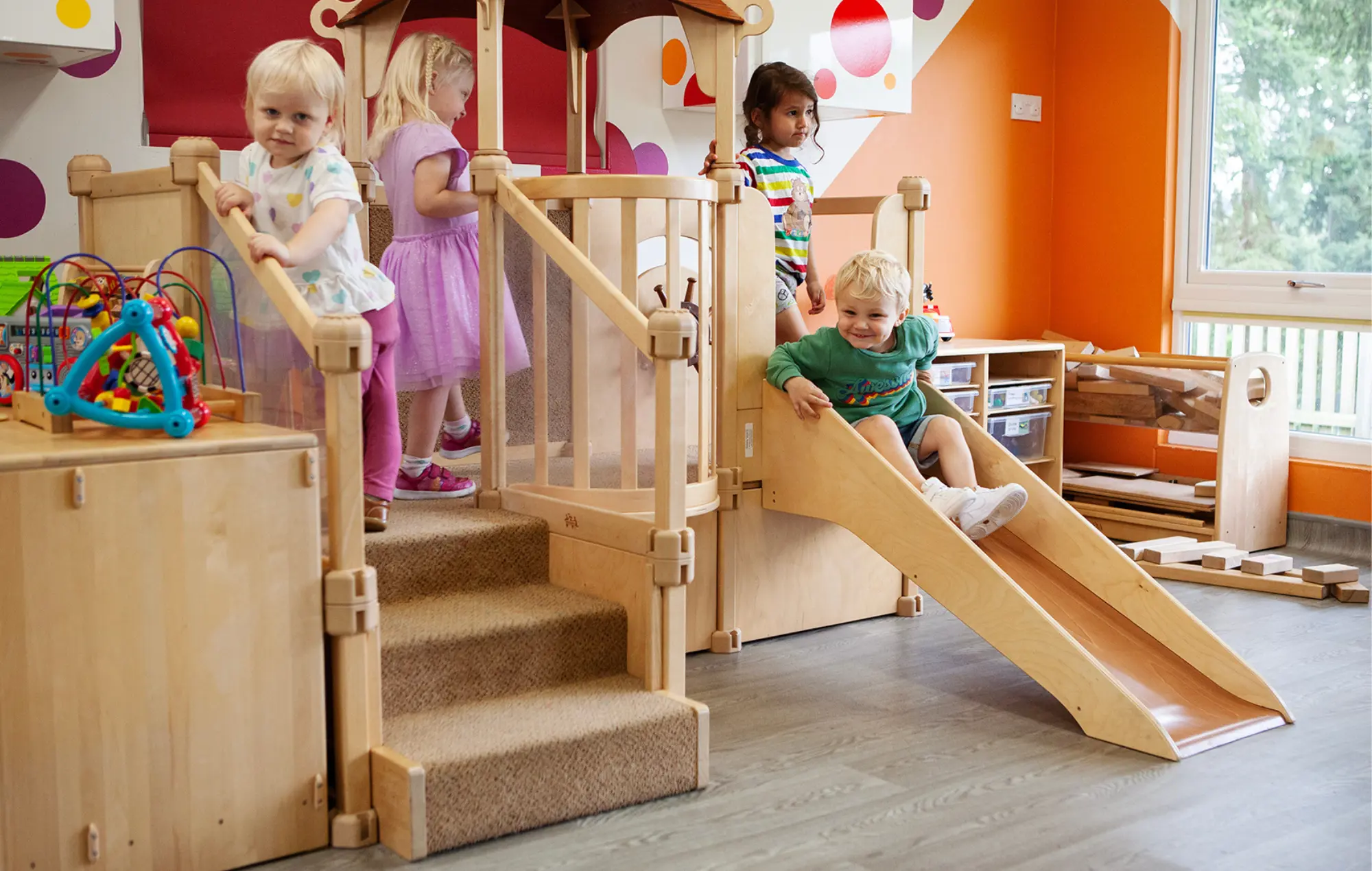 Children playing at Garden Cottage Nursery, at Kent College Canterbury